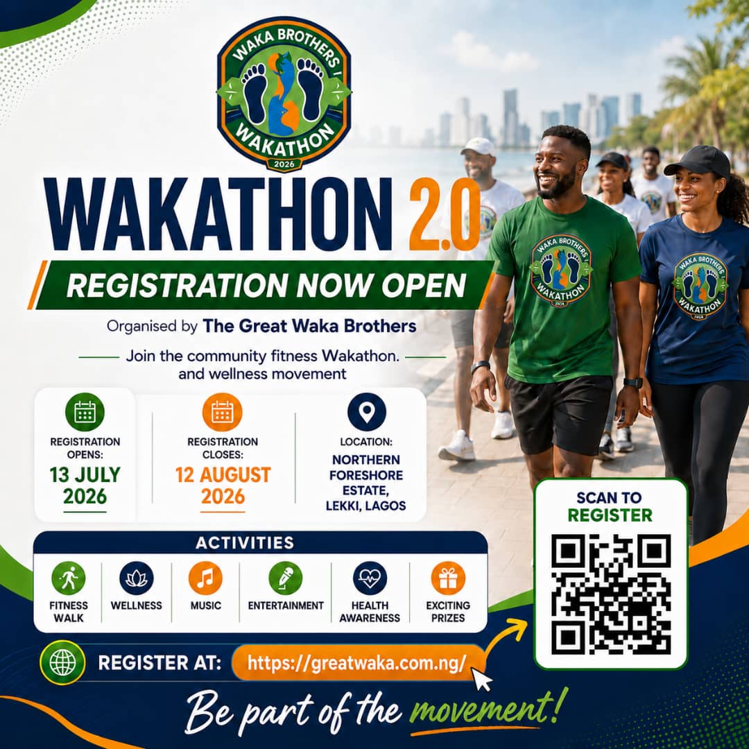 Wakathon event registration poster